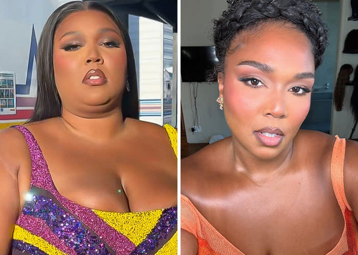 Ozempic-kasvot ennen ja jälkeen - Lizzo