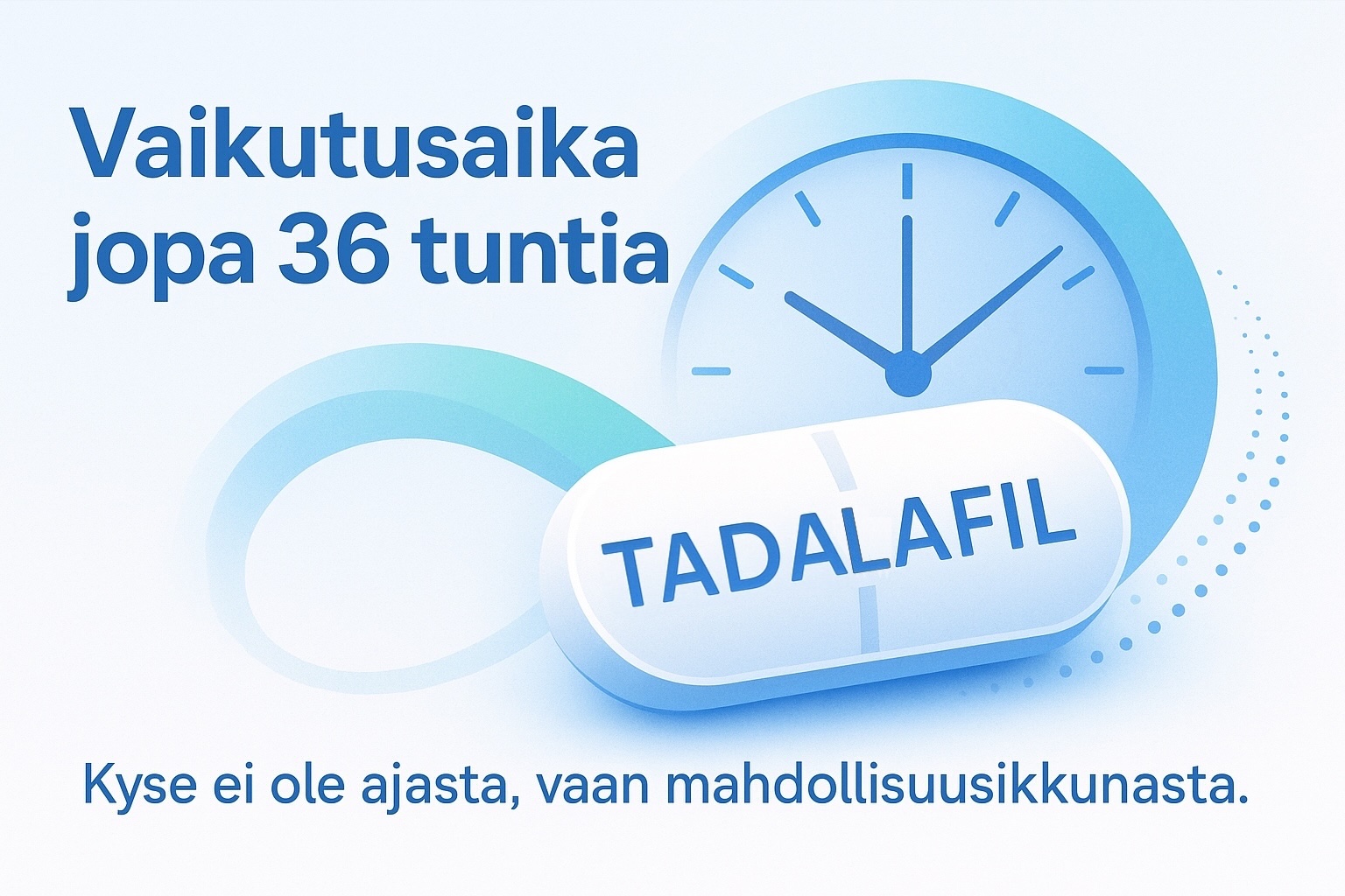 Tadalafiilin vaikutusaika 5 mg, 10 m ja 20 mg