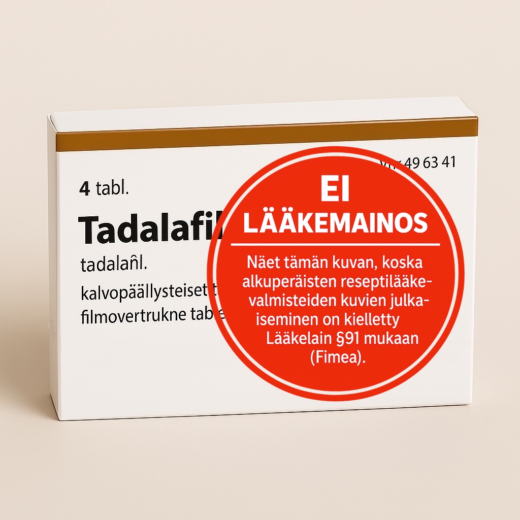 Tadalafiilia 5 mg, 10 mg tai 20 mg