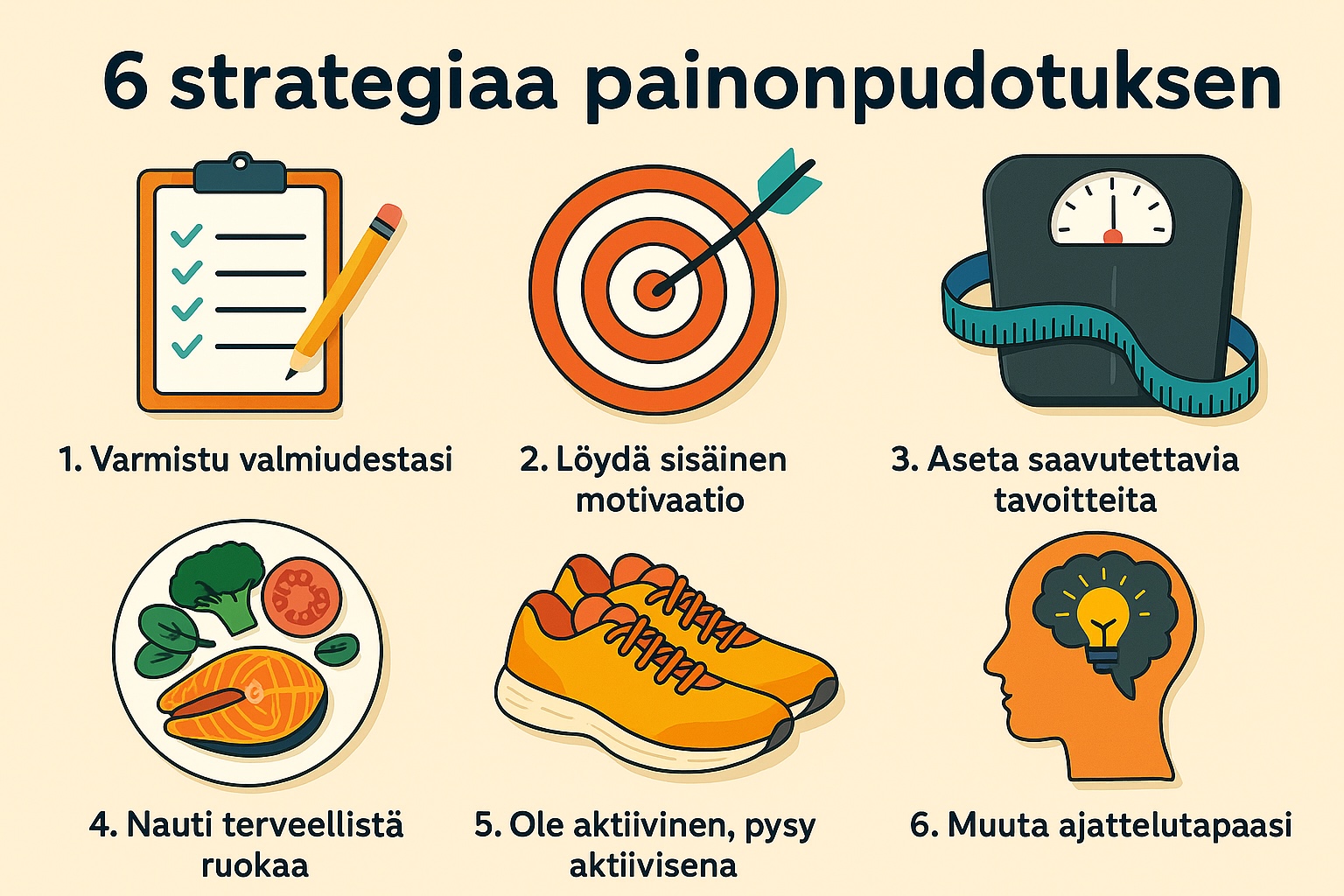 Painonpudotus: 6 strategiaa onnistumiseen